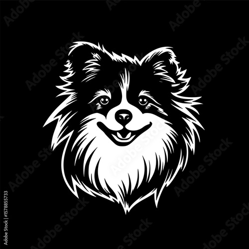 Pomeranian - High Quality Vector Logo - Vector illustration ideal for T-shirt graphic