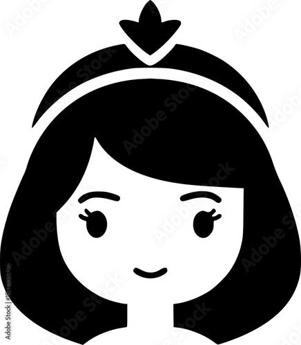 Princess | Minimalist and Simple Silhouette - Vector illustration