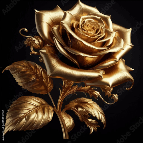 golden dragon on black background