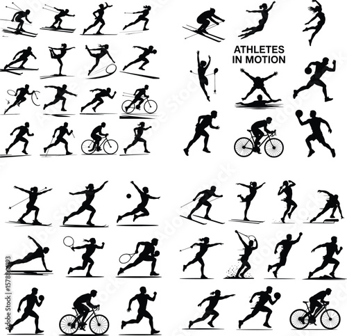 Diverse Athletes Engaged in Various Sports and Activities