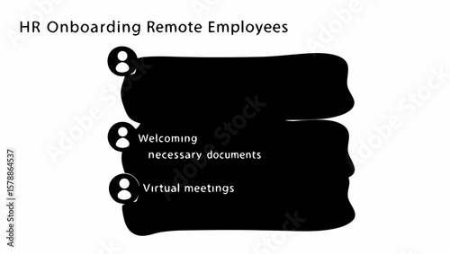 Hr onboarding remote employees with black blocks