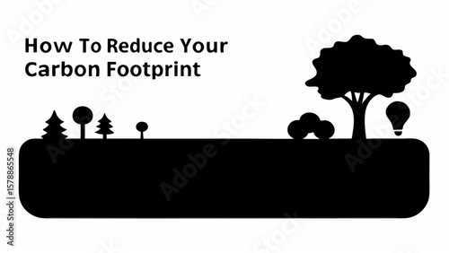 Illustration of reducing your carbon footprint idea
