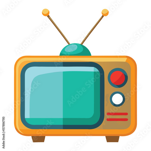 Vintage Red Television Graphics