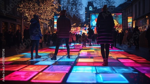 Interactive city installations combining art, technology, public engagement, innovative design, urban culture expression, and dynamic communal environments.