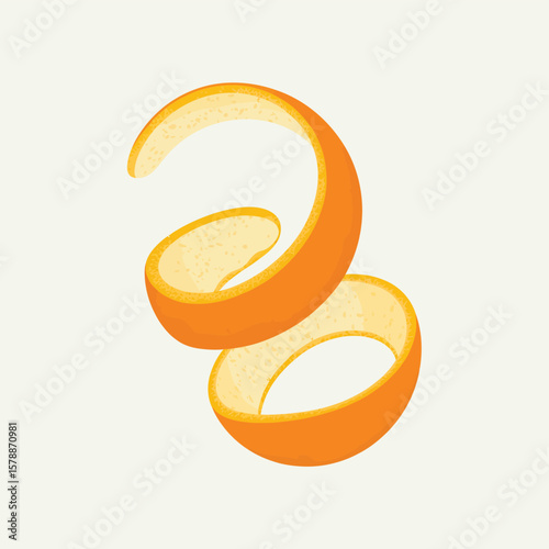 Citrus Peel Zest Spiral Design