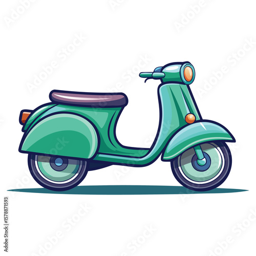 Colorful Urban Scooter Graphics