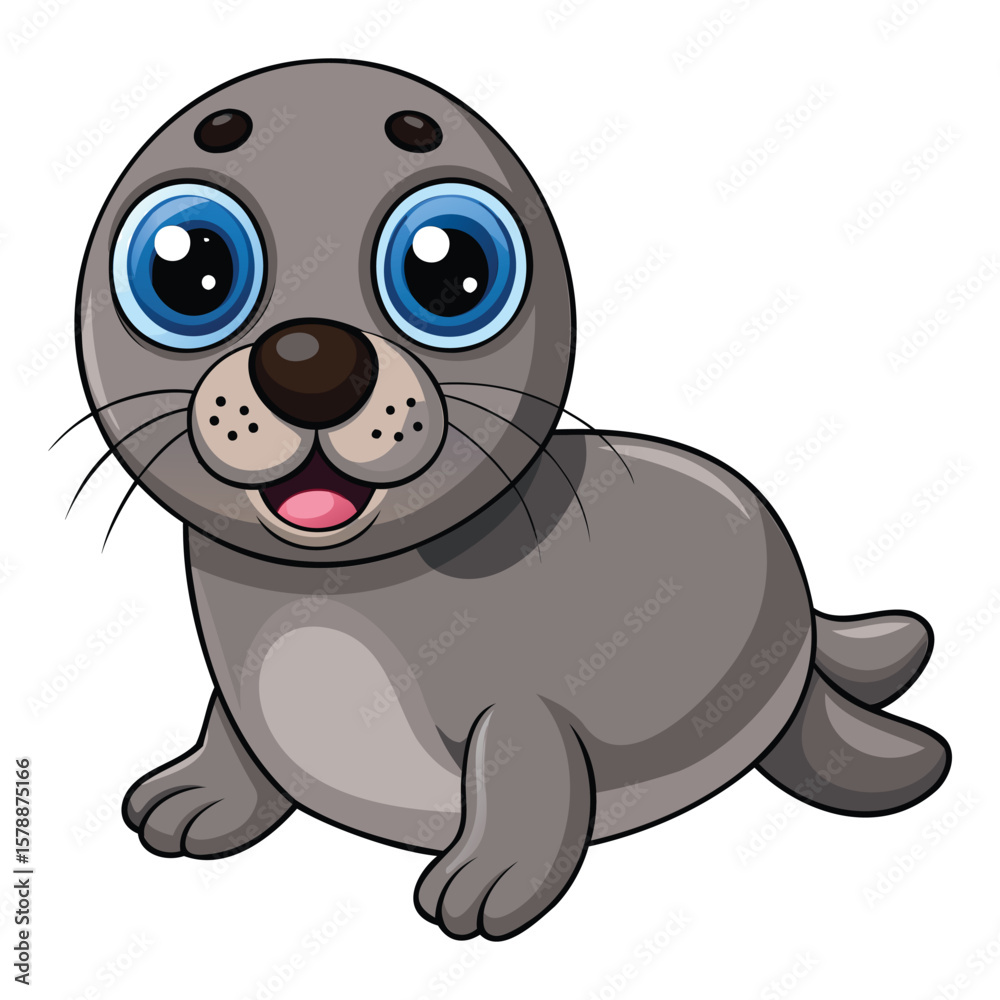 Fototapeta premium Cute Ocean Seal Graphics
