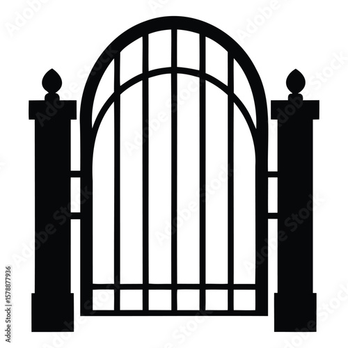 Minimalist Gate Vector Graphics