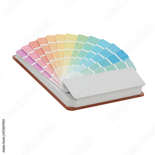 3d Rendering of Color Palette Guide With Color Swatches Illustration