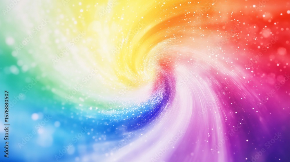 Fototapeta premium Abstract swirling rainbow paint splashes with a textured background effect