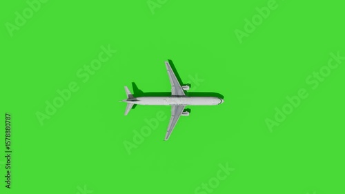 footage of a plane landing with green screen