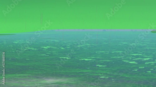 Beautiful rain footage green screen