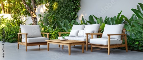 Teak wood patio furniture set