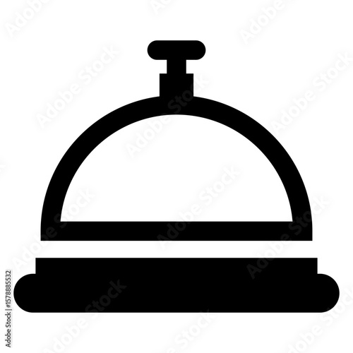 Icono campana de servicio en la recepción del hotel
