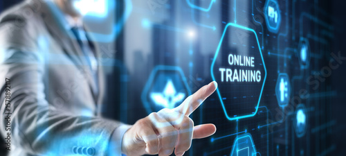 Training online Webinar E-learning Skills Business Concept