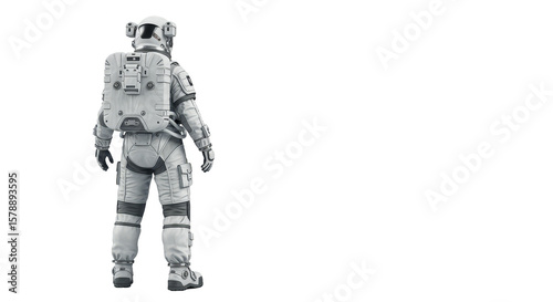 Astronaut Walker In Space Suit Back View Isolated Transparent PNG