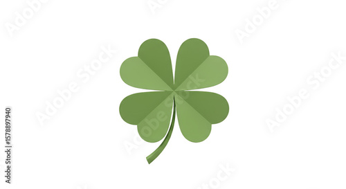 Four Leaf Clover Green Leaf Saint Patrick Illustration Transparent