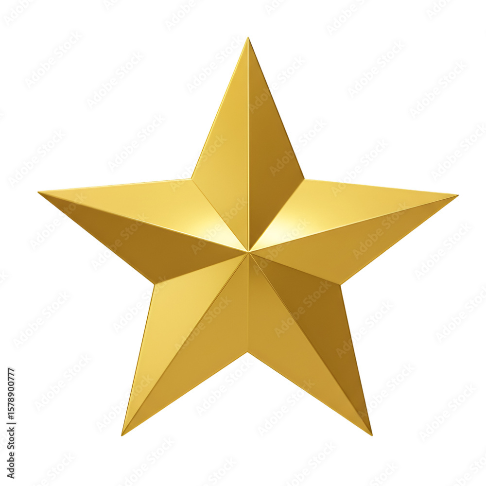 Fototapeta premium Golden Star Illustration Award Success Achievement Shape in Background