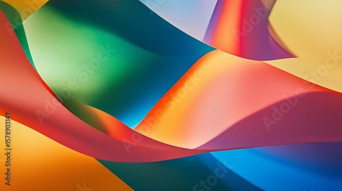 Abstract wavy lines in vibrant colors creating a dynamic and fluid artistic composition