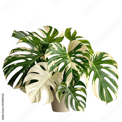 Mockup of Monstera Variegata Houseplant, Generative AI