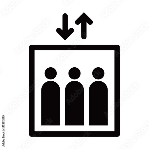 Elevator Icon – Simple Vector Symbol