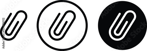 Link and attached icons set, collection and group of chain, connection, hyperlink, attachment, join, bind, clip, network, connection symbol in flat, solid, line and outline vector design