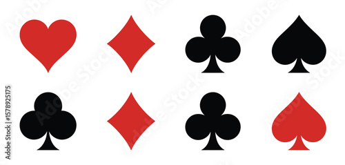 Four Standard Playing Card Suits