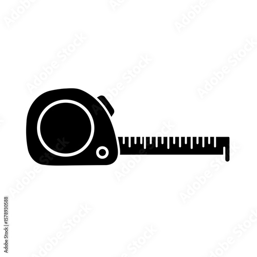 Precise Measurement: A simple yet striking black-and-white depiction of a tape measure, capturing its utility and accuracy in construction, design, and everyday tasks.