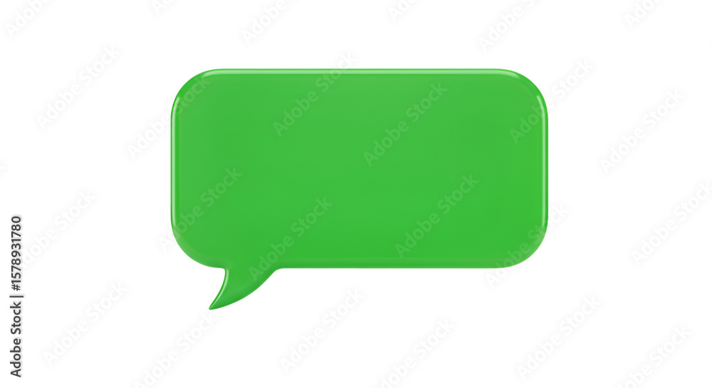 Isolated Green Speech Bubble Vector Icon on Transparent Background Isolated Green Speech Bubble Vector Icon on Transparent Background