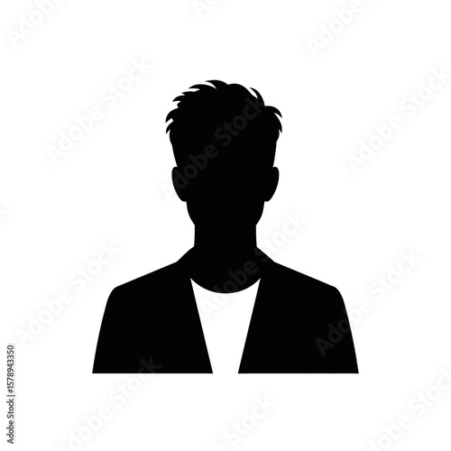 Anonymous Silhouette: A clean, uncluttered silhouette of a person, capturing a sense of mystery and anonymity. A striking visual for diverse concepts.