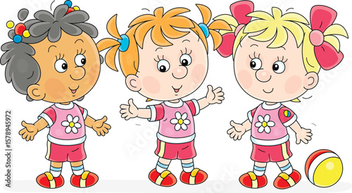 Little schoolgirls in unifo...