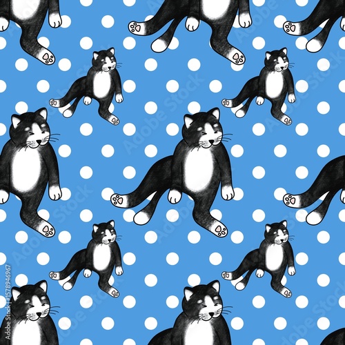 Cute cat pattern images are suitable for printing on product surfaces