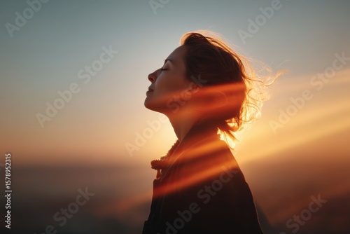 Manifestation and positive thinking at sunset for personal growth and mindfulness