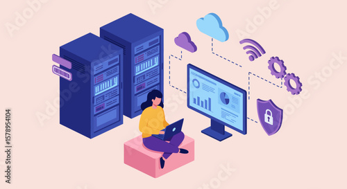Innovative cloud computing architecture featuring secure data centers and advanced network connectivity enabling digital transformation initiatives worldwide