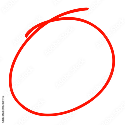 Free Download Red hand drawn circle highlighting - GFXLoad