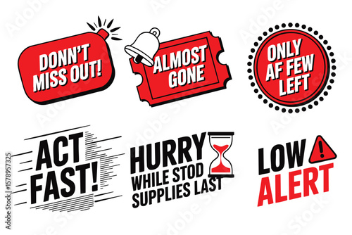 Urgent Sale Badges: Limited Time Offers & Flash Sale Designs