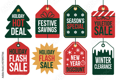 Christmas Sale Tags: Festive Designs for Holiday Promotions
