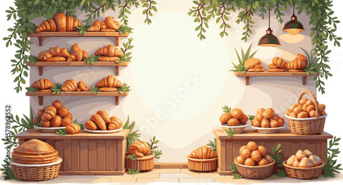 Create a kinds of deferent 3D croissant bakery set vector art with white background.
