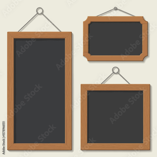 blackboard with wooden frame