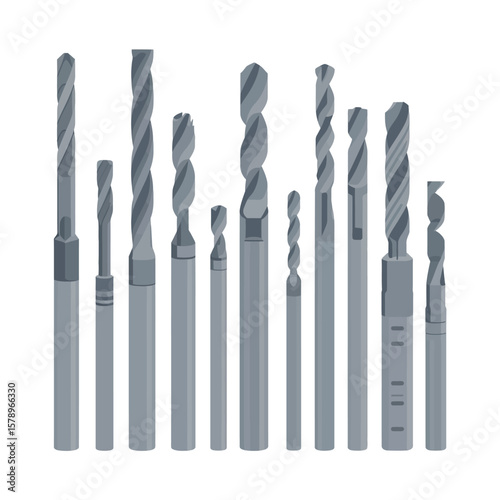 set of drill bits isolated