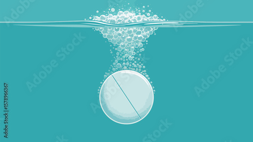 Effervescent Tablet Dissolving in Water
