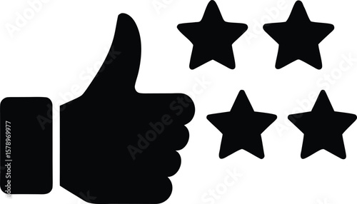 Shiny black star vector icon with a glossy 3D silhouette, perfect for web design elements or Christmas decoration