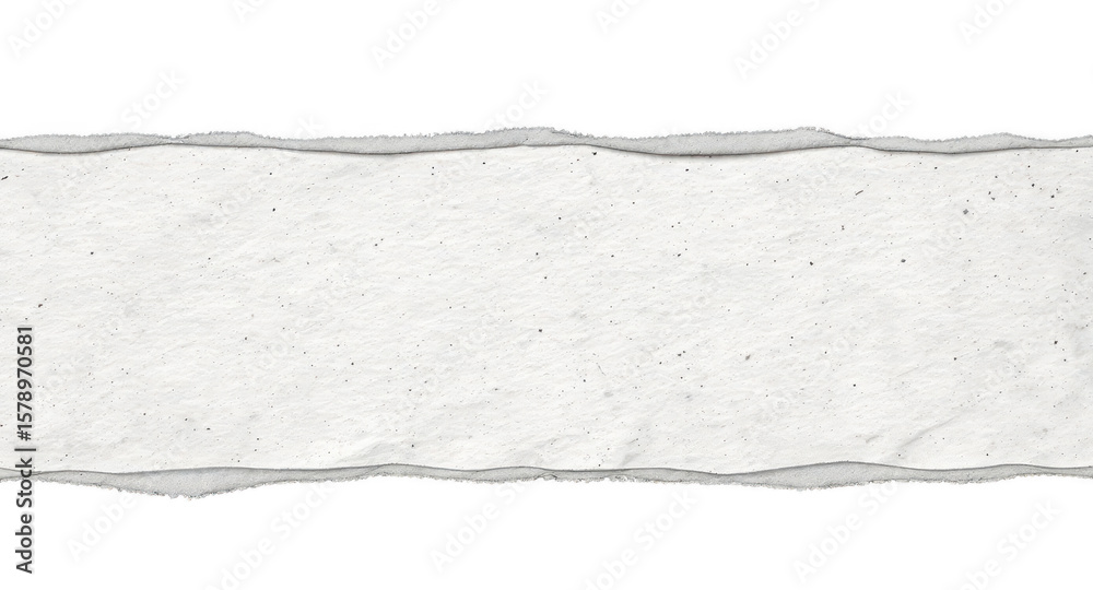 Obraz premium Paper Strip Texture: A simple yet evocative image featuring a torn paper strip against a minimalist backdrop, its rough edges and textured surface telling a story of time.