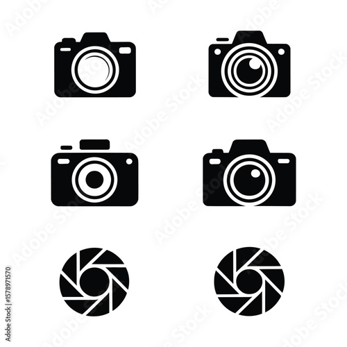 set of camera icons