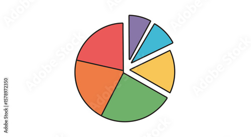 Colorful Business Pie Chart Icon
