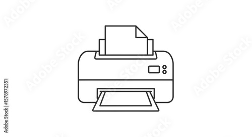 Outline Printer Machine Icon