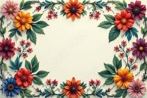 Intricate floral motif with repeating elements, subtle color variations , soft, botanical