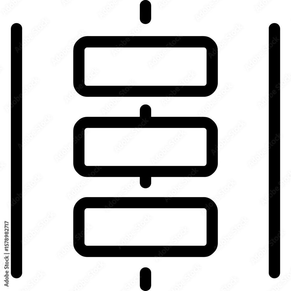 Aligned position outline icon vector Aligned position outline icon vector