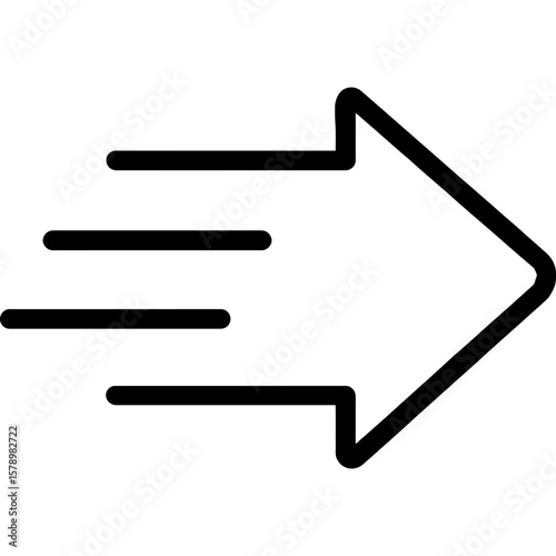 Accelerating motion icon outline vector