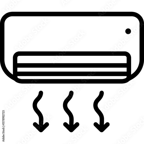 Air conditioner unit outline icon vector